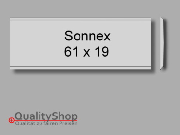 Klingelschild Sonnex Alu farblos matt 61 x 19 x 1.0 mm